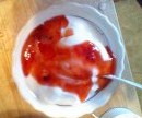 yogurt and strawberry basil jam
